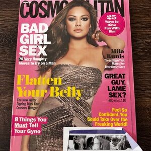 Cosmopolitan magazine,,Mila Kunis,Zoe Saldana,February 2011